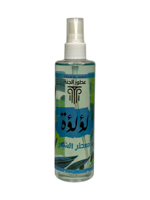 💙 Lou'lou'a Hair & Body Mist 150ml sans alcool — poire, vanille blanche, fleurs de coton et musc doux — Otour Al Janna