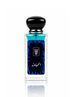 Bouteille élégante du parfum Al Nahawand de Otour Al Janna avec design bleu nuit.