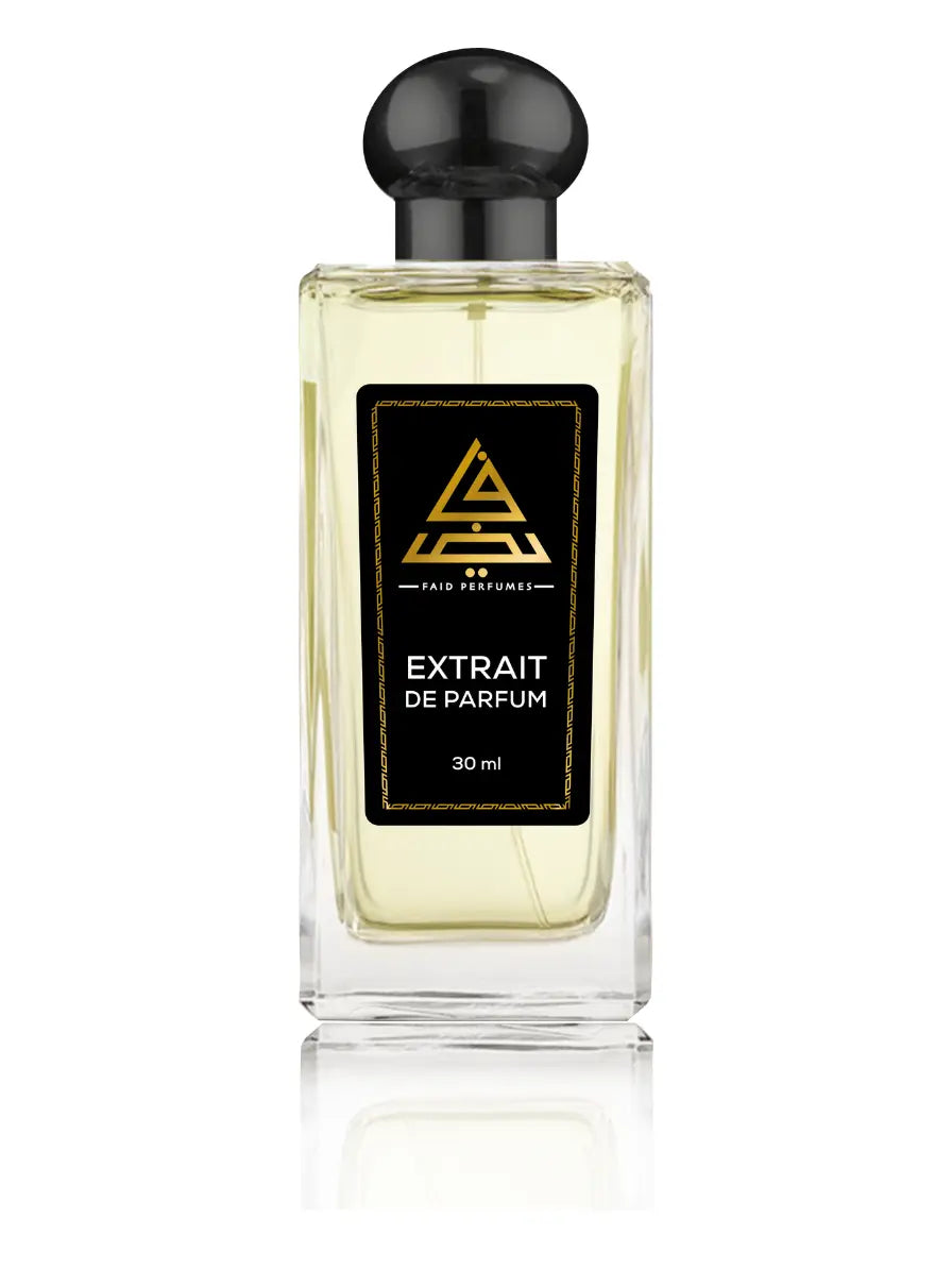 Flacon de parfum Faid Homme Noir, design élégant et masculin pour une clientèle internationale exigeante.
