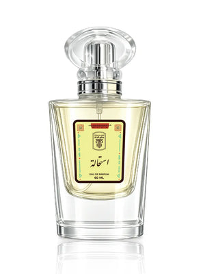 Pyramide olfactive d'Istihala : coriandre, cardamome, cannelle et rose sur un fond d'ambre, miel blanc, encens et vanille